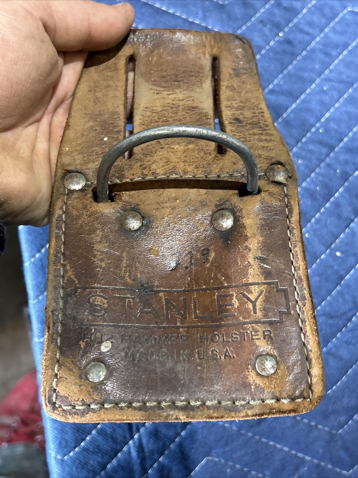 Vintage Stanley HH2 Leather Hammer Holster – Belt Holder – Made in USA