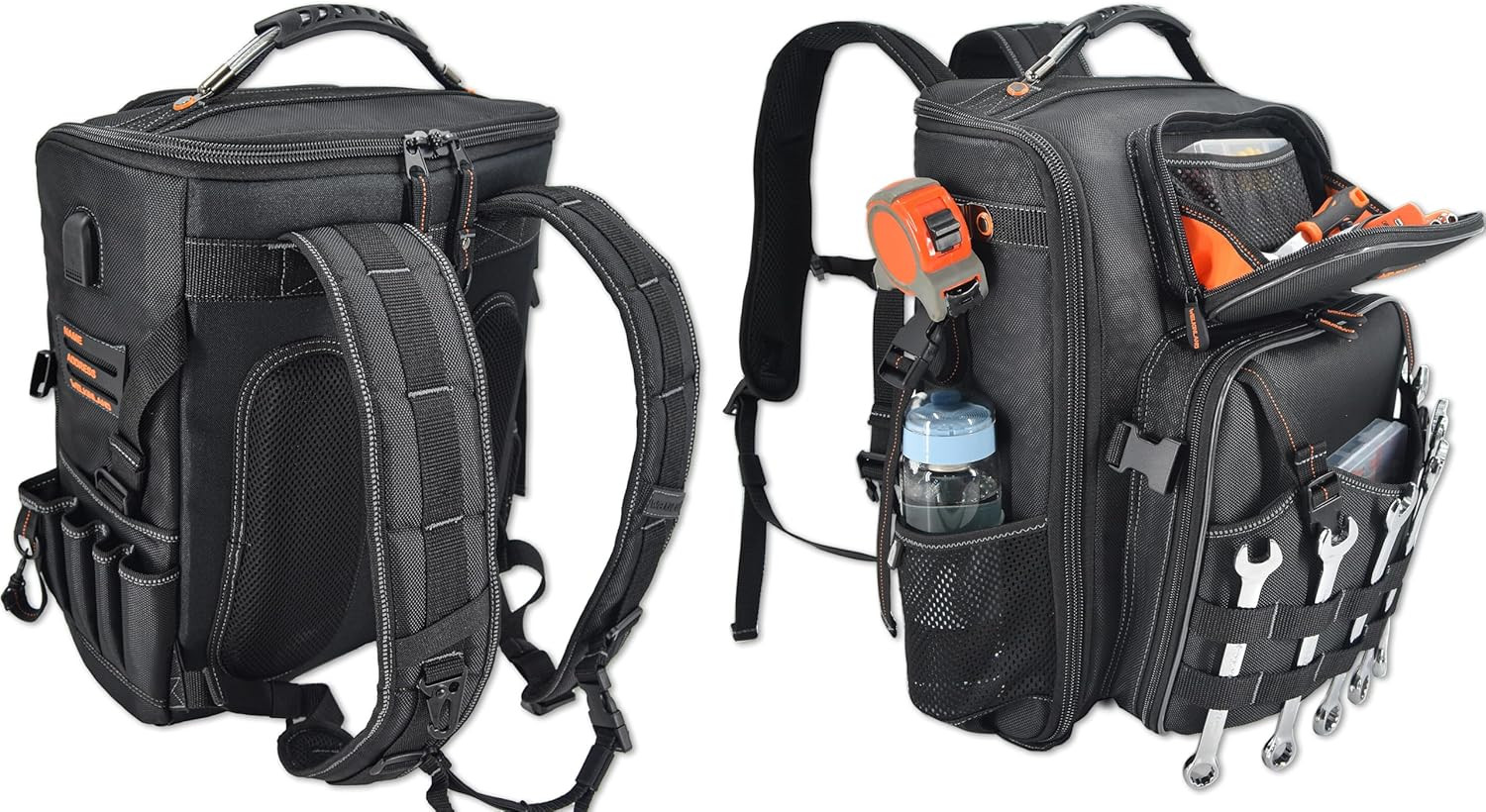 Ultimate Tool Backpack with 4 Pouches for Maximum Organization