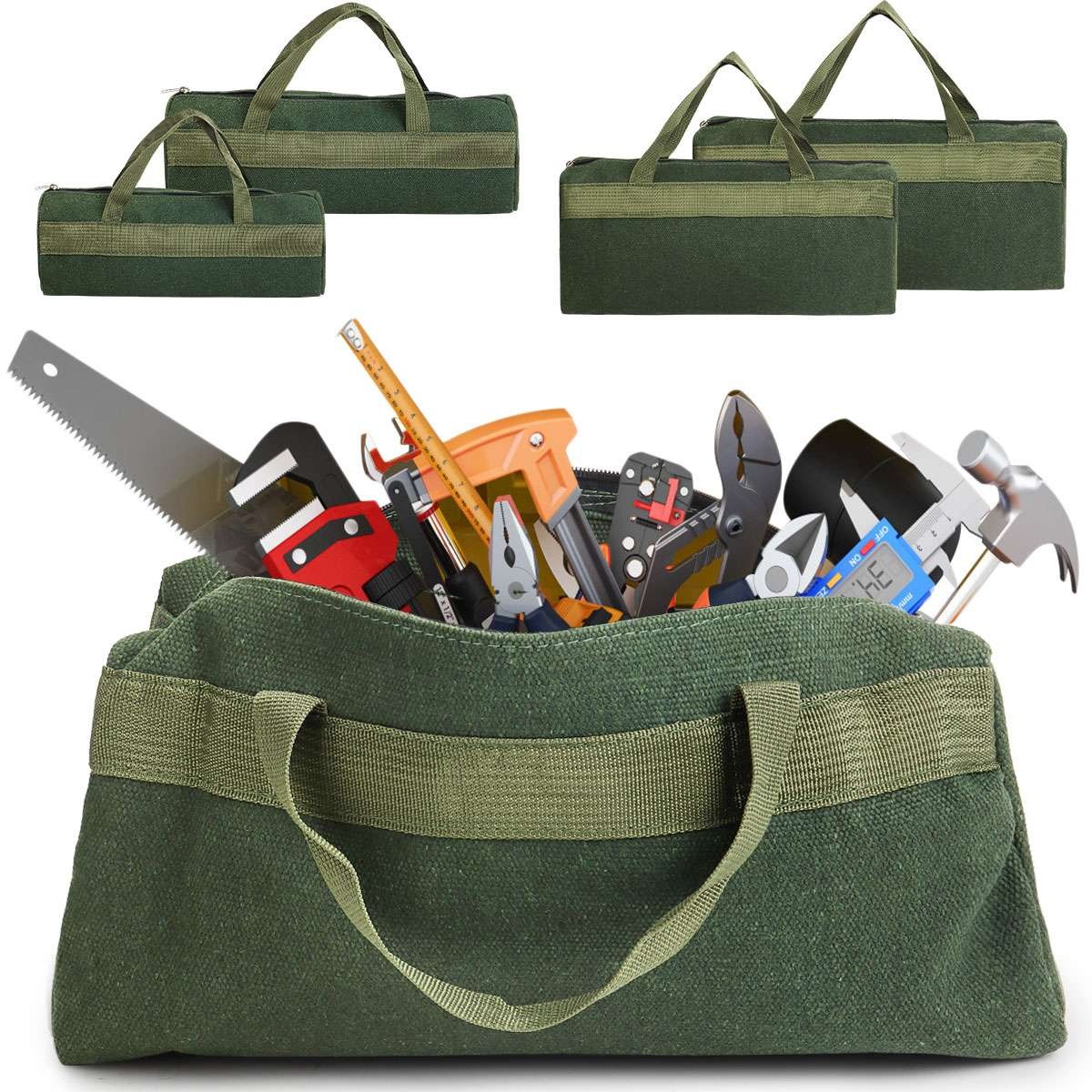 Thick Canvas Pouch Tool Bags Storage Organizer Instrument Case Portable Case US