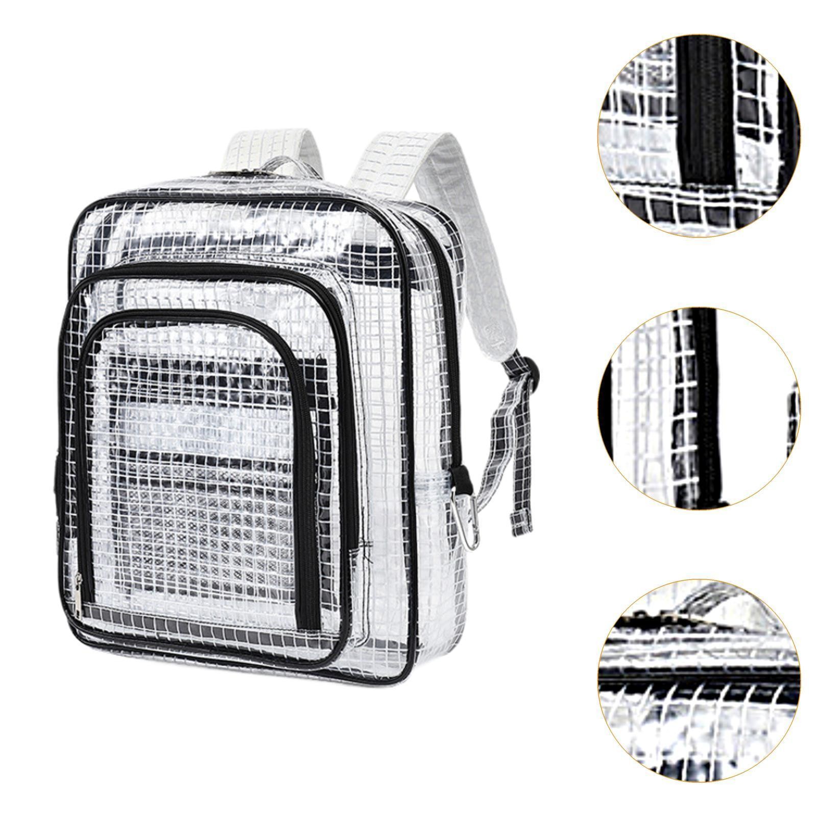 Clear Backpack Simple PVC Cleanroom Tool Bag for Work Sports Worker
