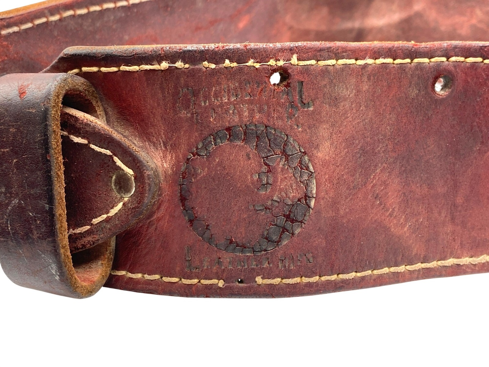 Vintage Occidental Leather 3″ Ranger Work Belt Heavy-Duty Brown Leather 39-32″