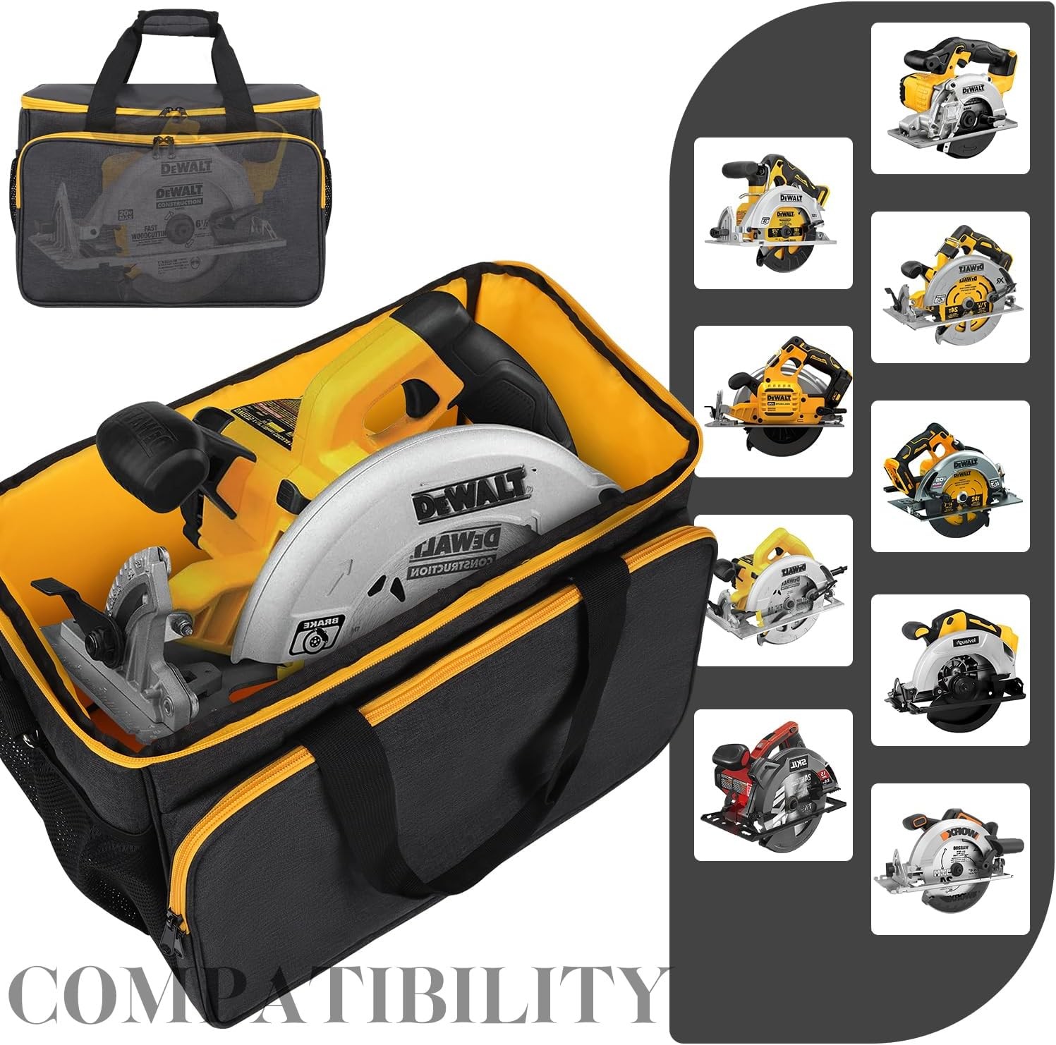 Carry Bag for DEWALT 20V MAX Circular Saw DCS391B/DCS565B,Storage Case for DE…