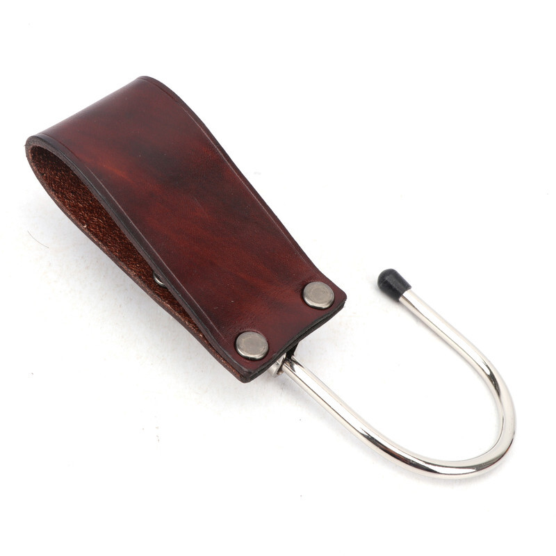 TOURBON Leather Tool Holster J Style Hook Power Drill Holder fit 3″ Width Belt