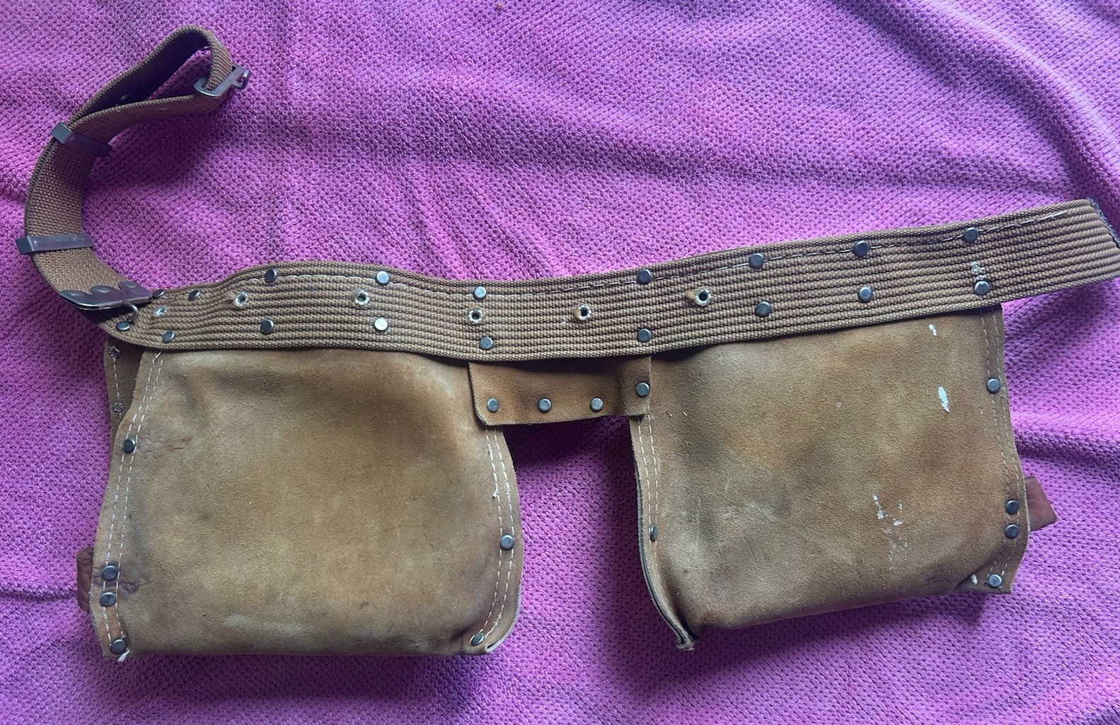 Vintage Atchison Leather – Leather Neck 427-TE multi pouch Tool Belt – USA Made!