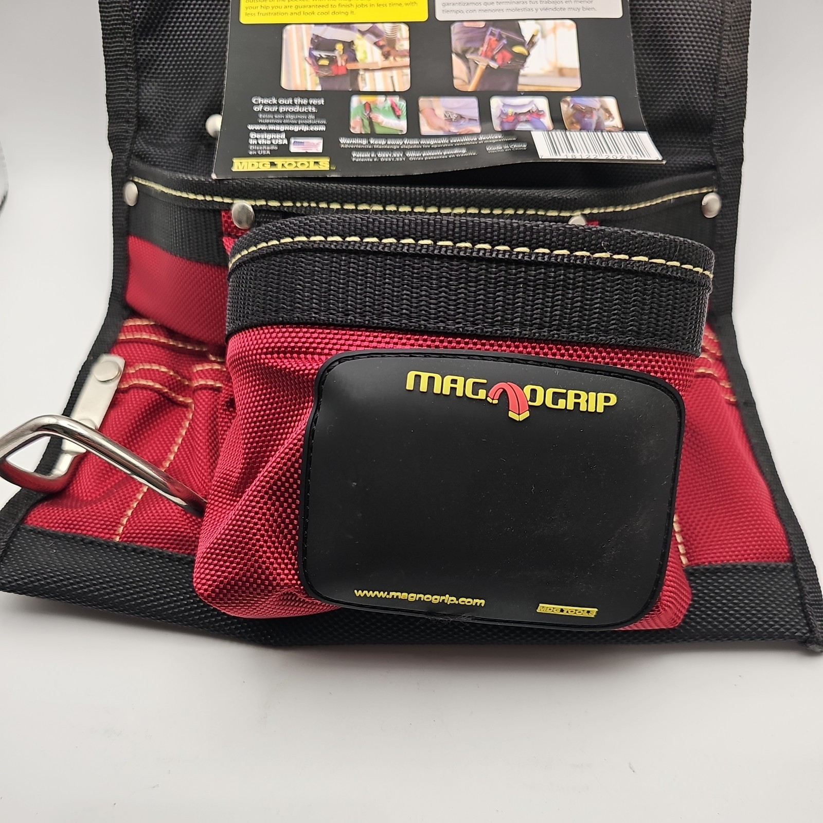 MagnoGrip Magnetic Tool Pouch Bag Construction Red 202-812 NEW