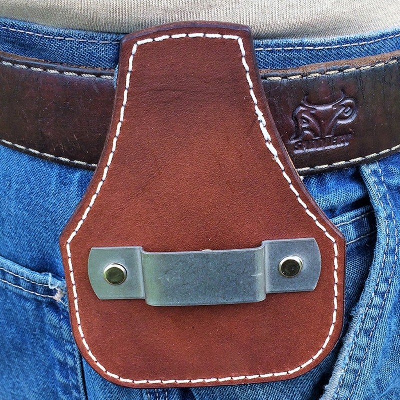 Universal Leather Tape Measure Holder Sheath Pouch Fits 5m 7.5m 10m Belt Clip