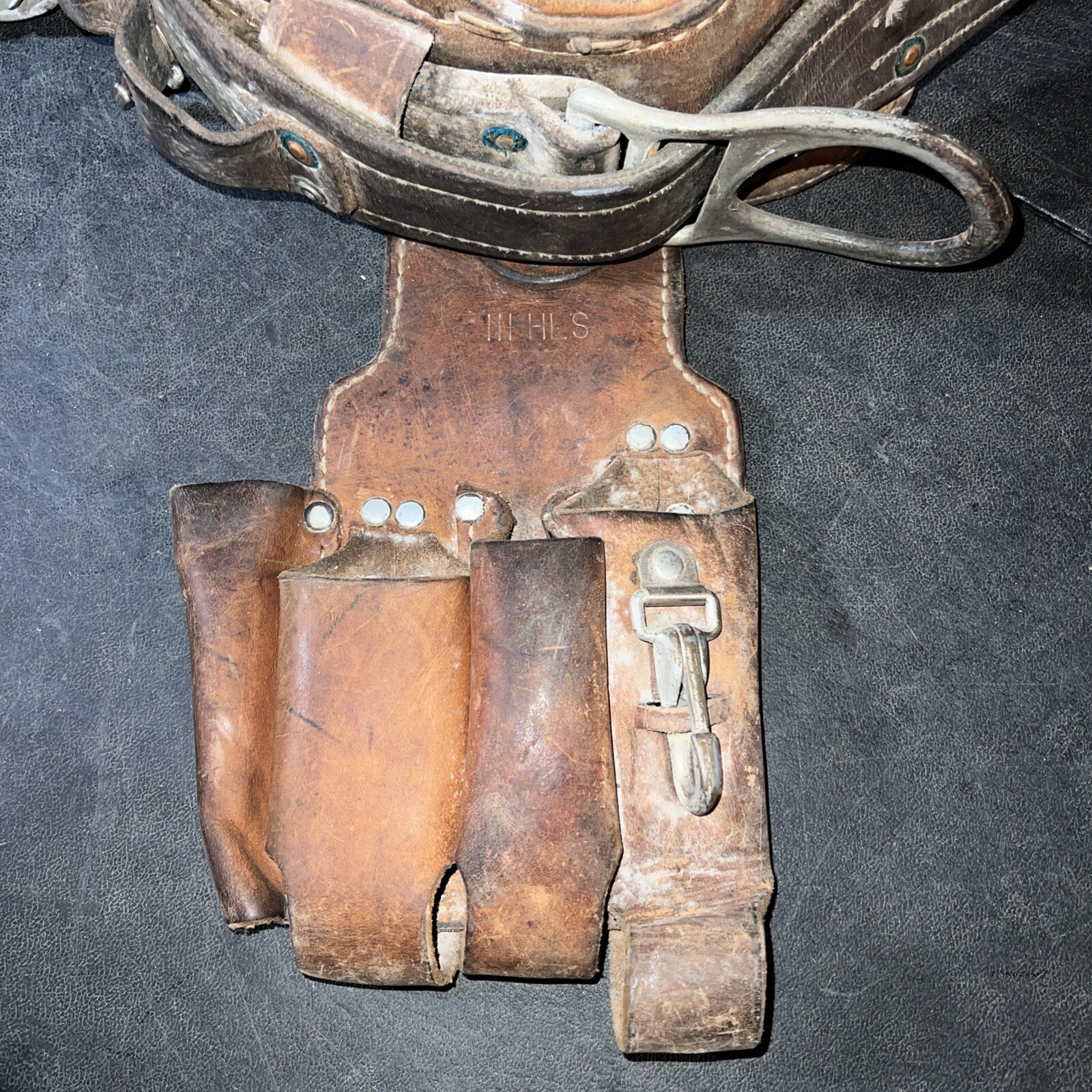 Vintage W. M. Bashlin Co, Adjustable Linesman Tool Belt, SIZE D-22, No. 88