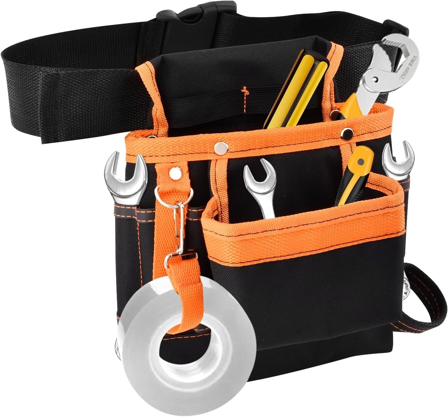 Tool Belts 8 Pockets, Tool Pouch Heavy Duty Tool Belts for Men Tool Belt Bag …
