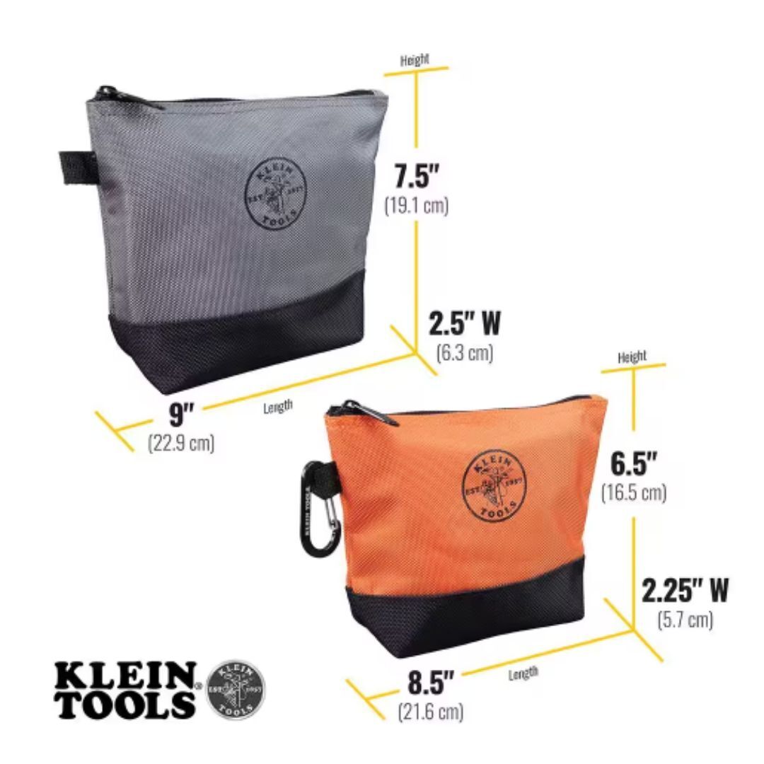 Klein Tools 55470 Canvas Stand-Up Zipper Bags (2-Pack)