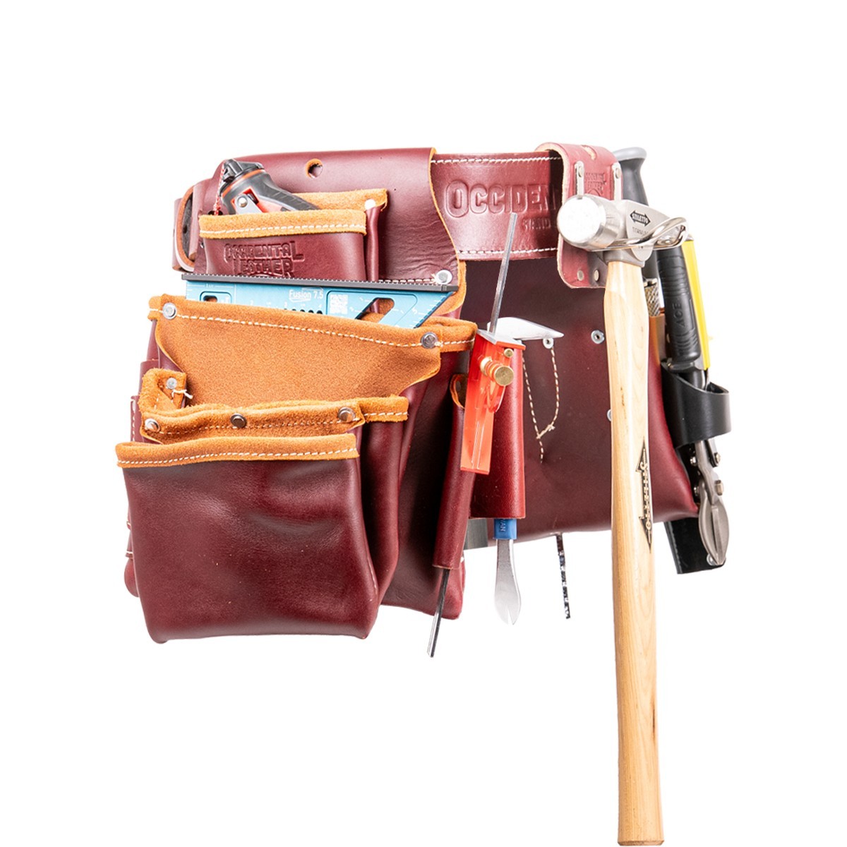 Occidental Leather Right Hand Commercial Drywall Tool Belt Setup, Brown, Large