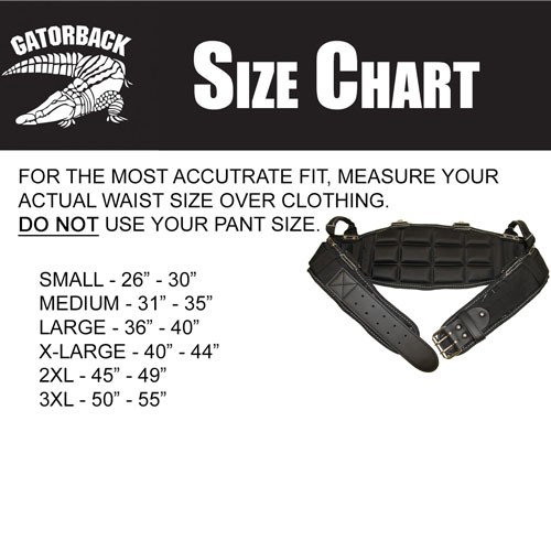 Gatorback Foundation Setters Tool Belt Combo B340 Adjustable Nylon – Size 3XL