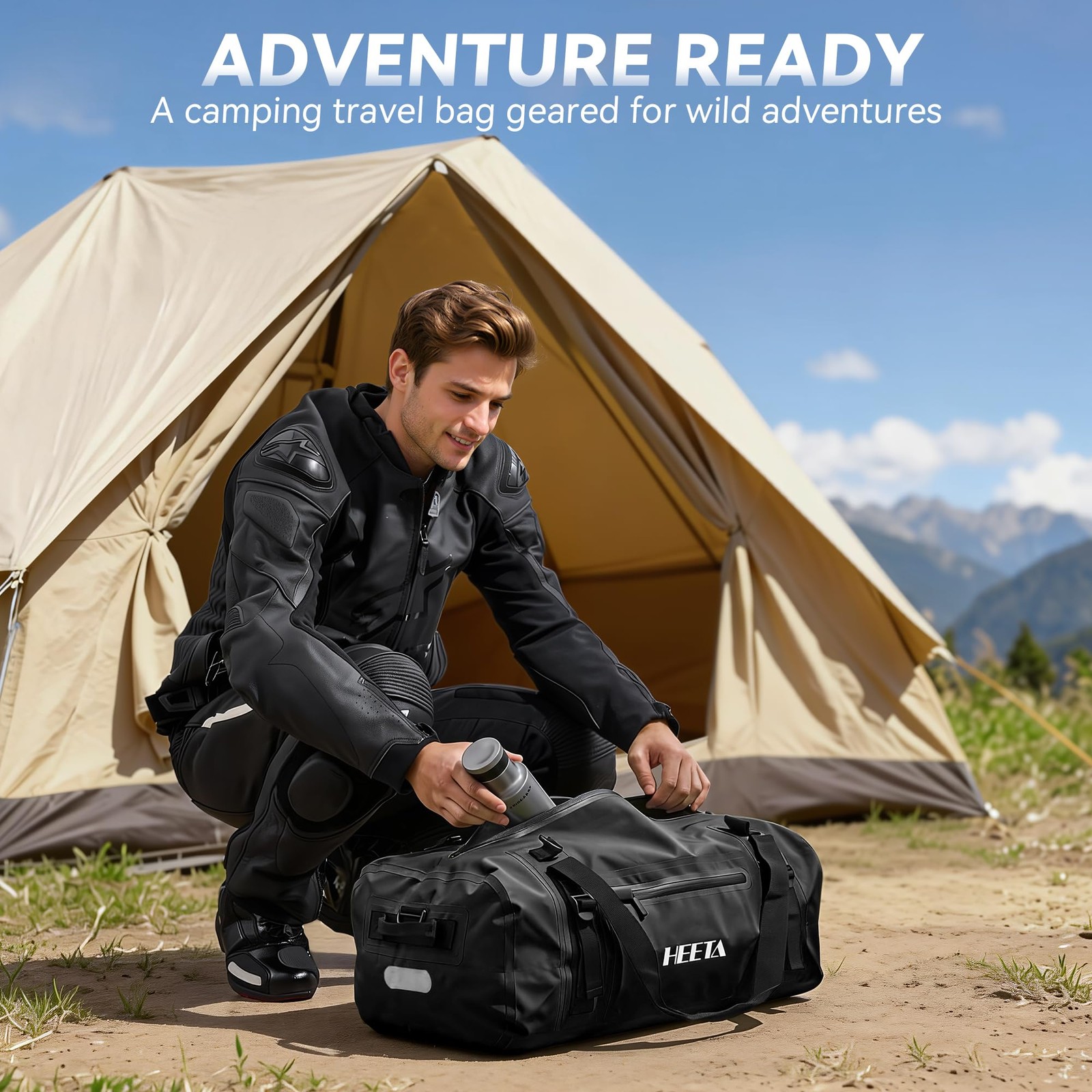Waterproof Motorcycle Dry Bag 30L Duffel Luggage for Camping & Boating
