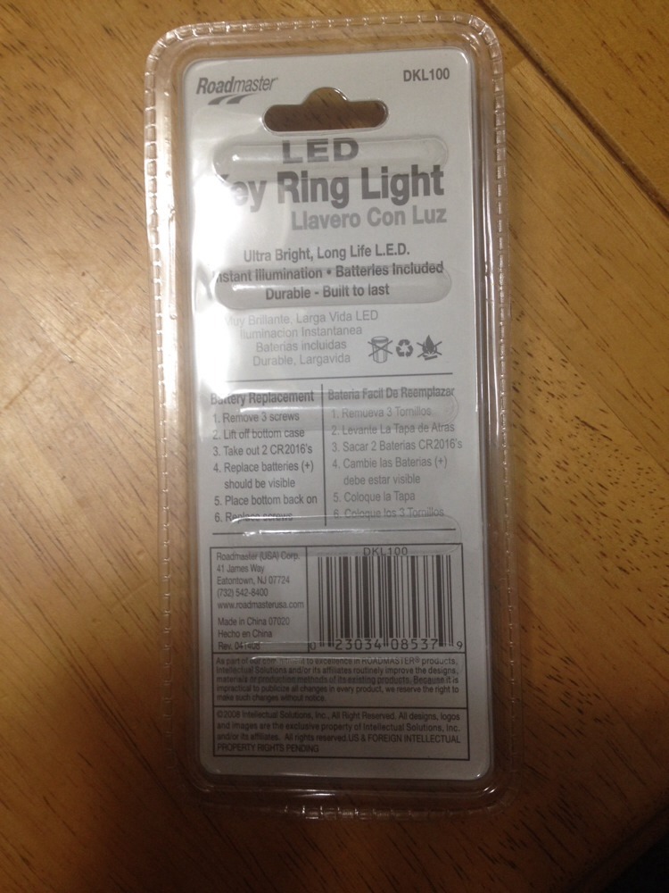 Roadmaster Dkl 100 Led Key Ring Light – Black Color