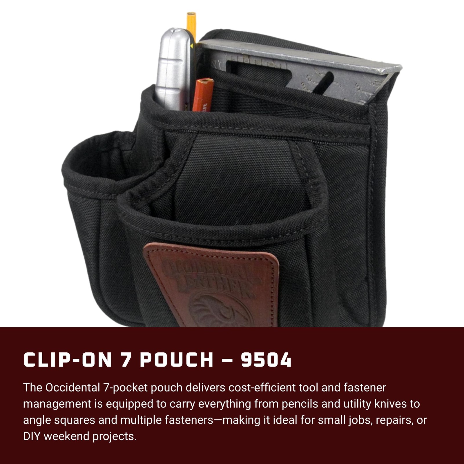 Clip-On 7 Pouch – 7 Pockets & Tool Holders – Made in USA