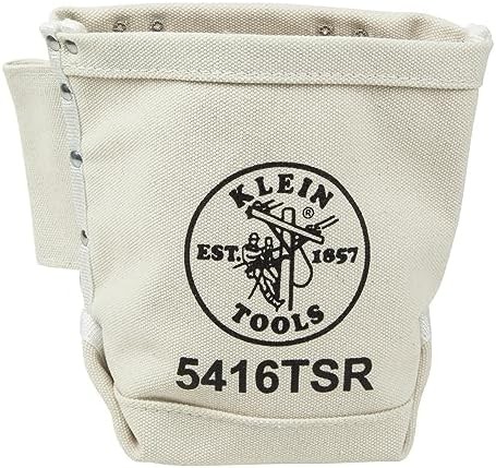 Klein Tools 5416TSR Tool Bag, Bolt Bag with Bull Pin Loops and Drain Holes, Stur