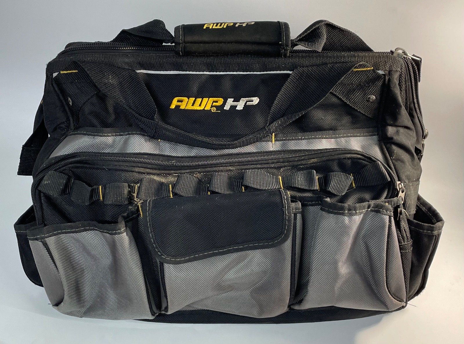 AWP HP Black Nylon Electrician, Carpenter, Workshop Tool Bag w/ Handle