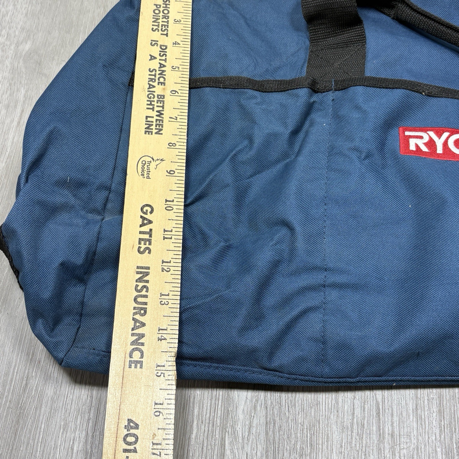 Ryobi Tool Bag 22x14x12 ” Large Blue Zippered Canvas Tool Bag Carry Storage Case