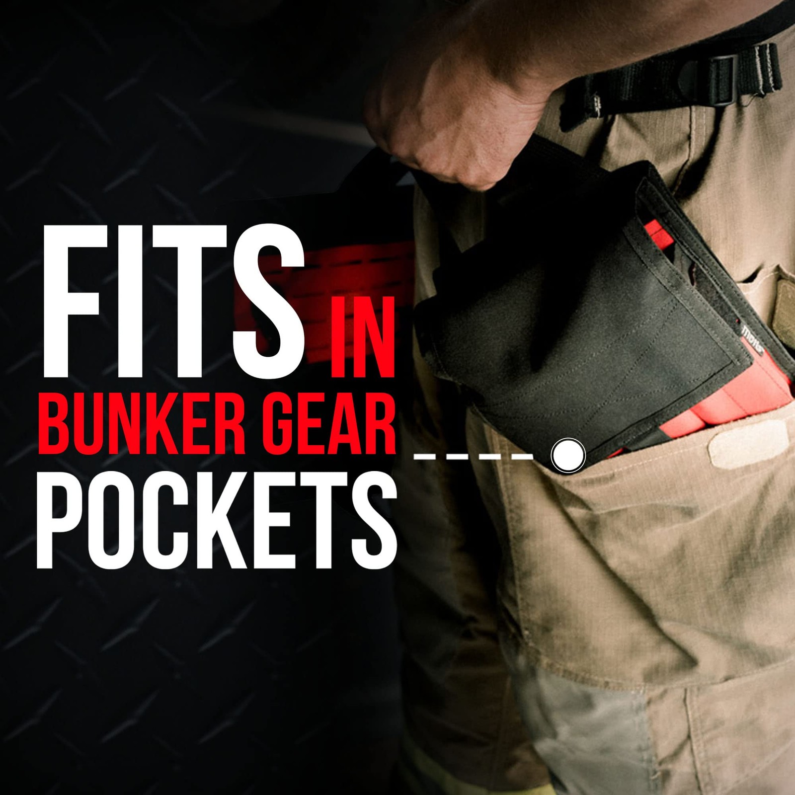Fire Pocket Organizer Pouch Webbing Carry Handle Durable Tool Firefighter Kit