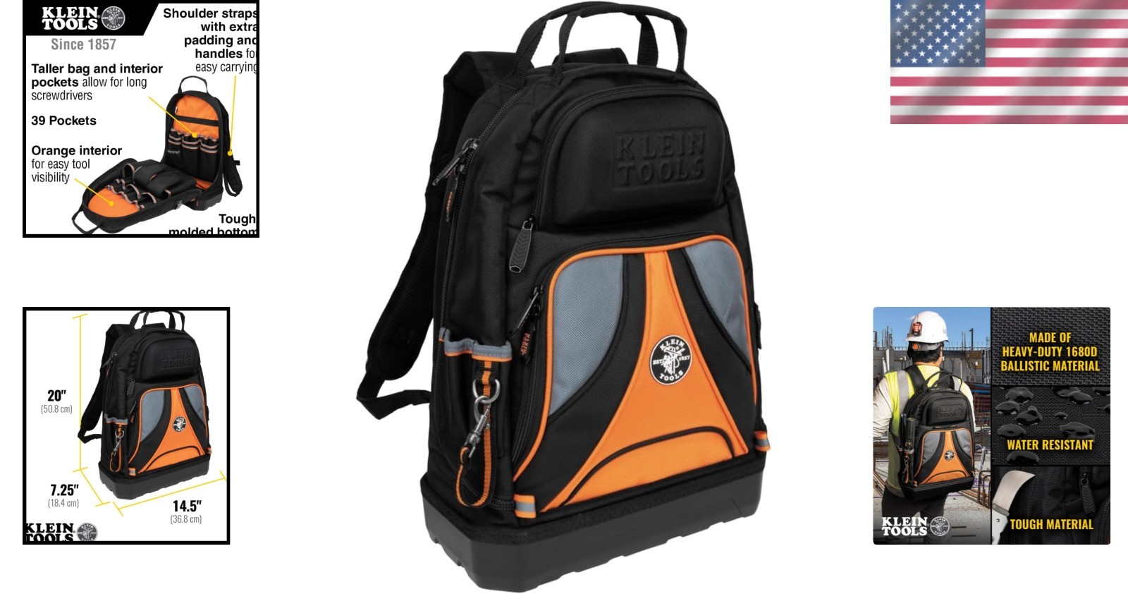 Klein Tools 55421BP-14 Tradesman Pro Tool Backpack]$