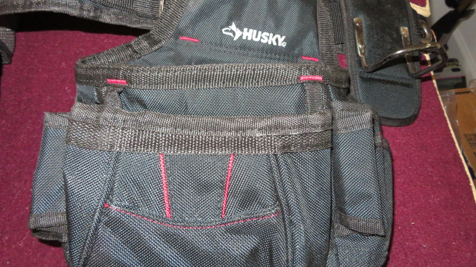 Husky Large 2 Bag 12-Pocket Contractor Tool Belt with plenty of storage & more