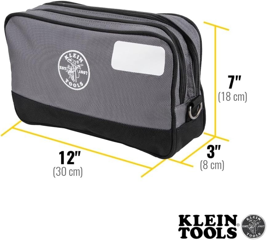 Tool Pouch, Dual Compartments, Heavy-Duty Tool Bag Organizer, Multipurpose Bag.