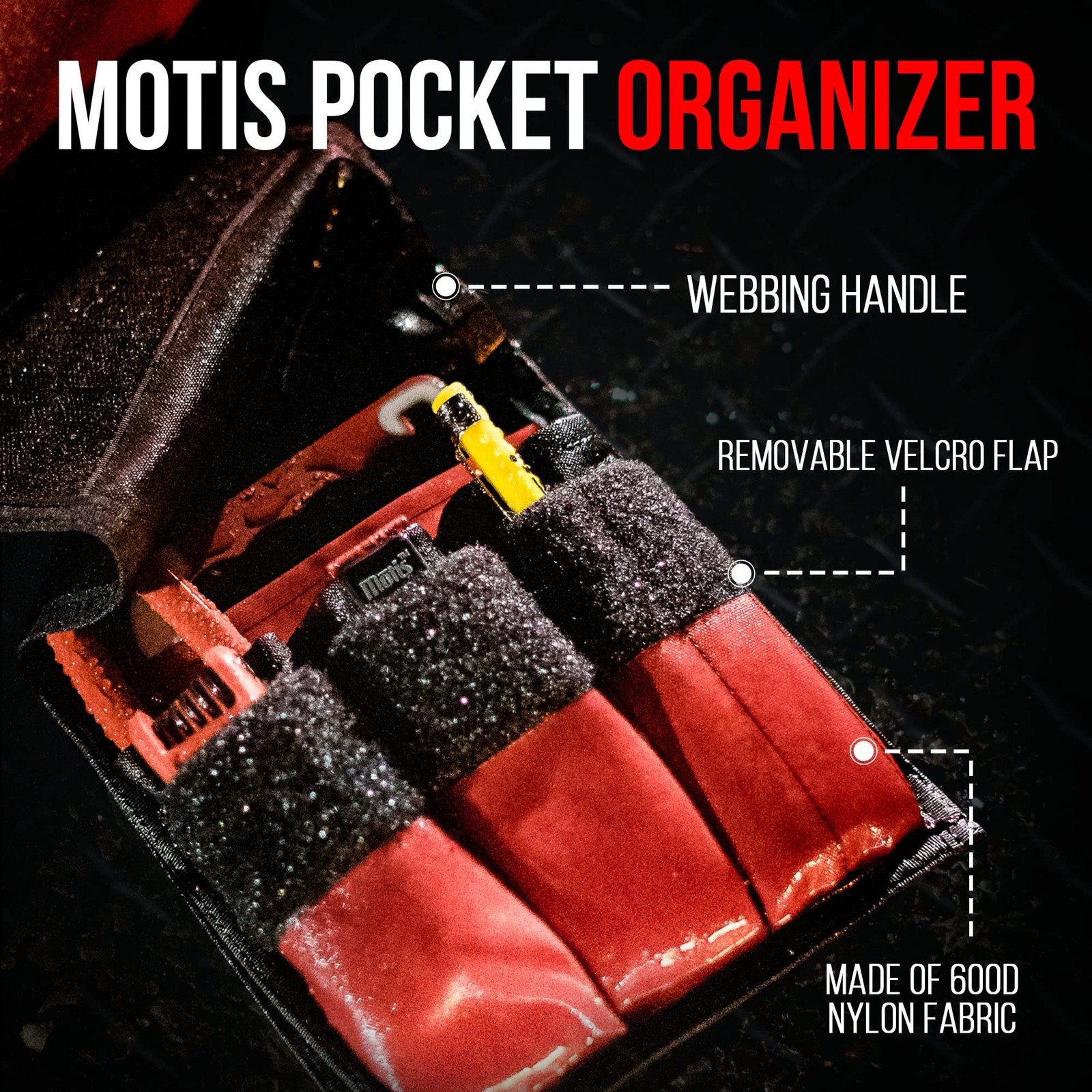 Fire Pocket Organizer Pouch Webbing Carry Handle Durable Tool Firefighter Kit