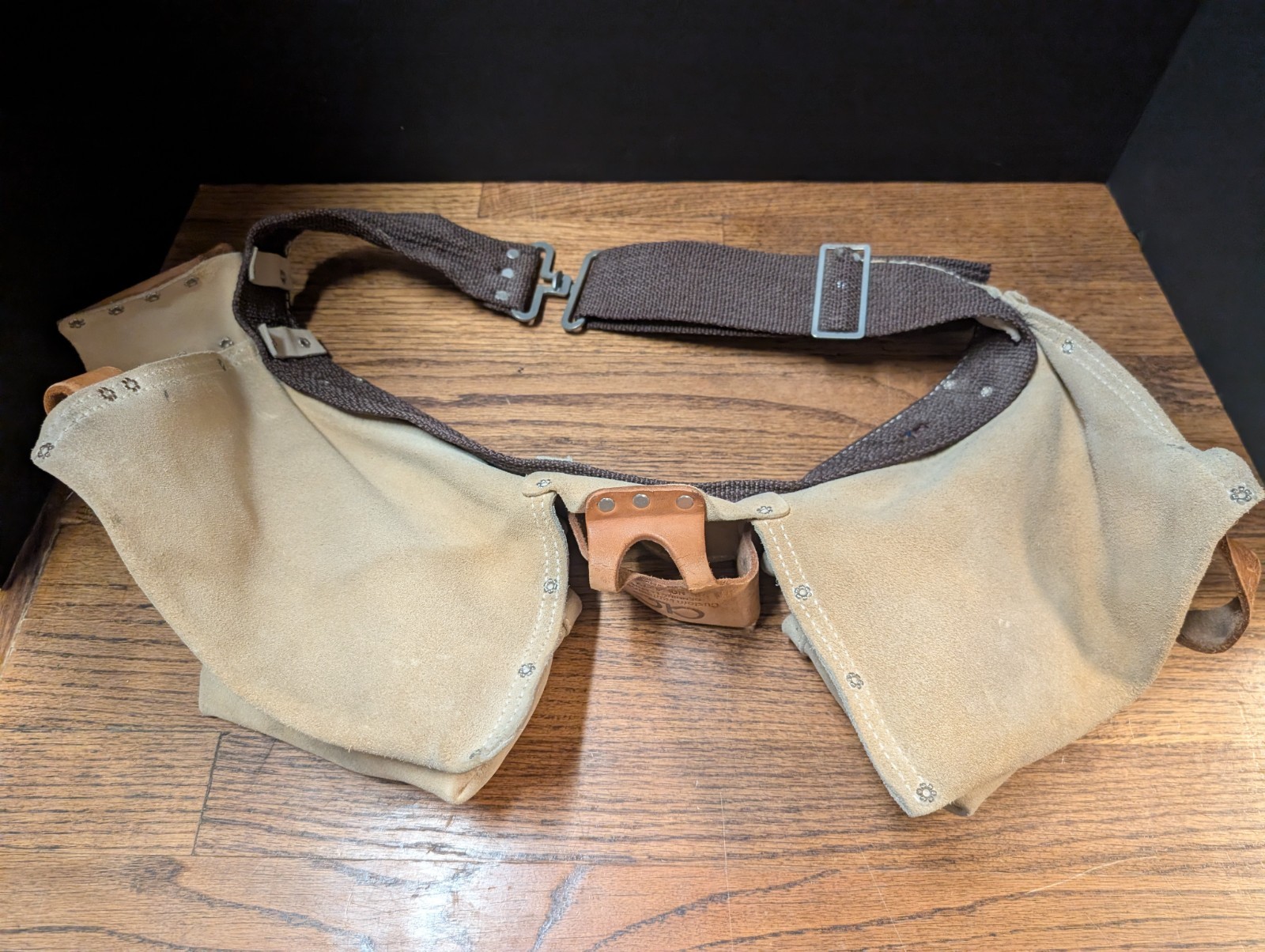 Construction Carpenter LEATHER TOOL BELT Custom Craft CLC Tool # 427X Adjustable
