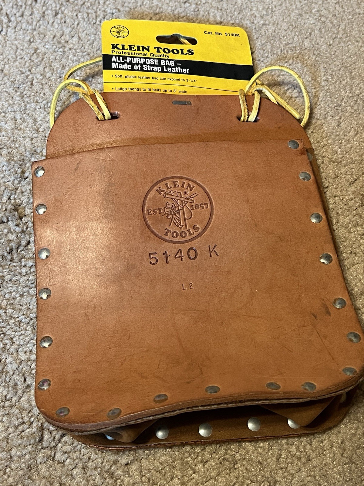 Klein Tools 5140K Strap Leather All Purpose Tool Bag