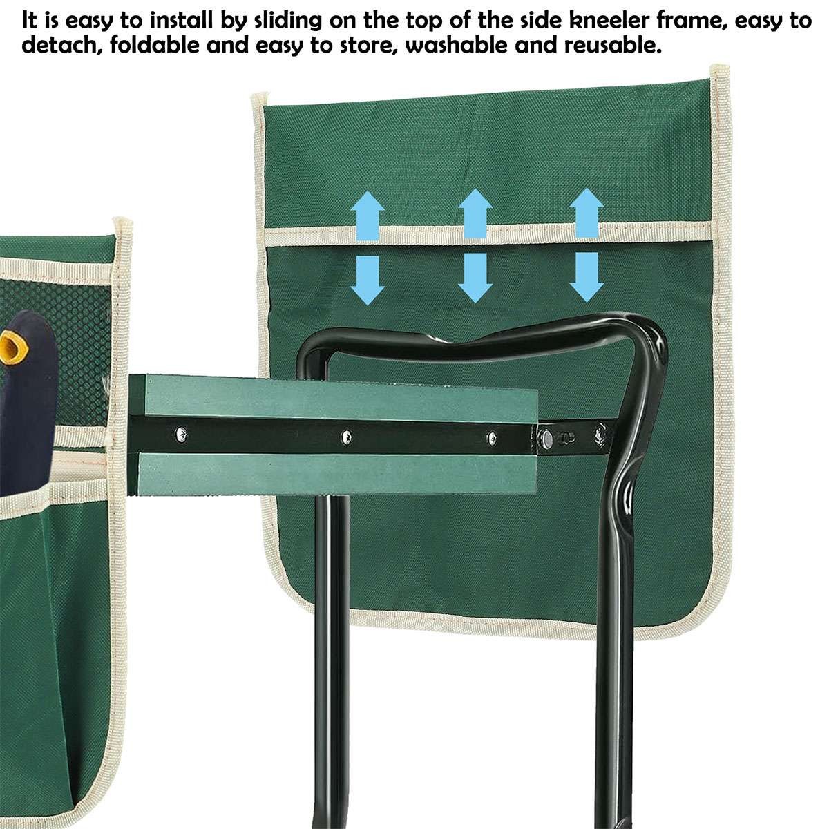Portable Kneeling Pad Tool Bag Pouch for Kneeler Seat Folding Outdoor Garden USA