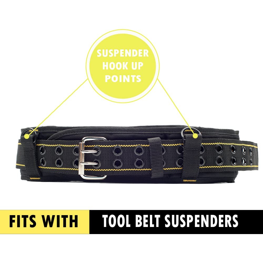 3 inch Padded Tool Belt Work Tool Belt for Heavy Duty Work(Yellow and Black)