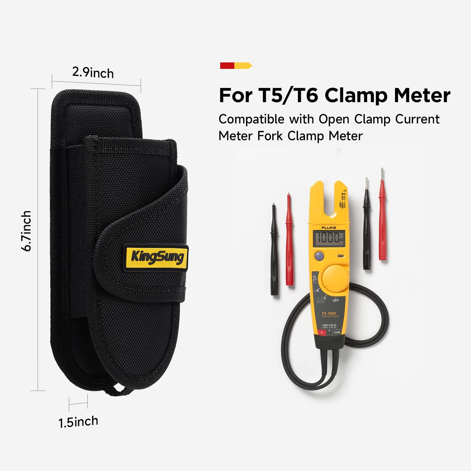 KingSung Clamp Meter Holster for Fluke 323/324/325/376FC/362/318 and More Ele…