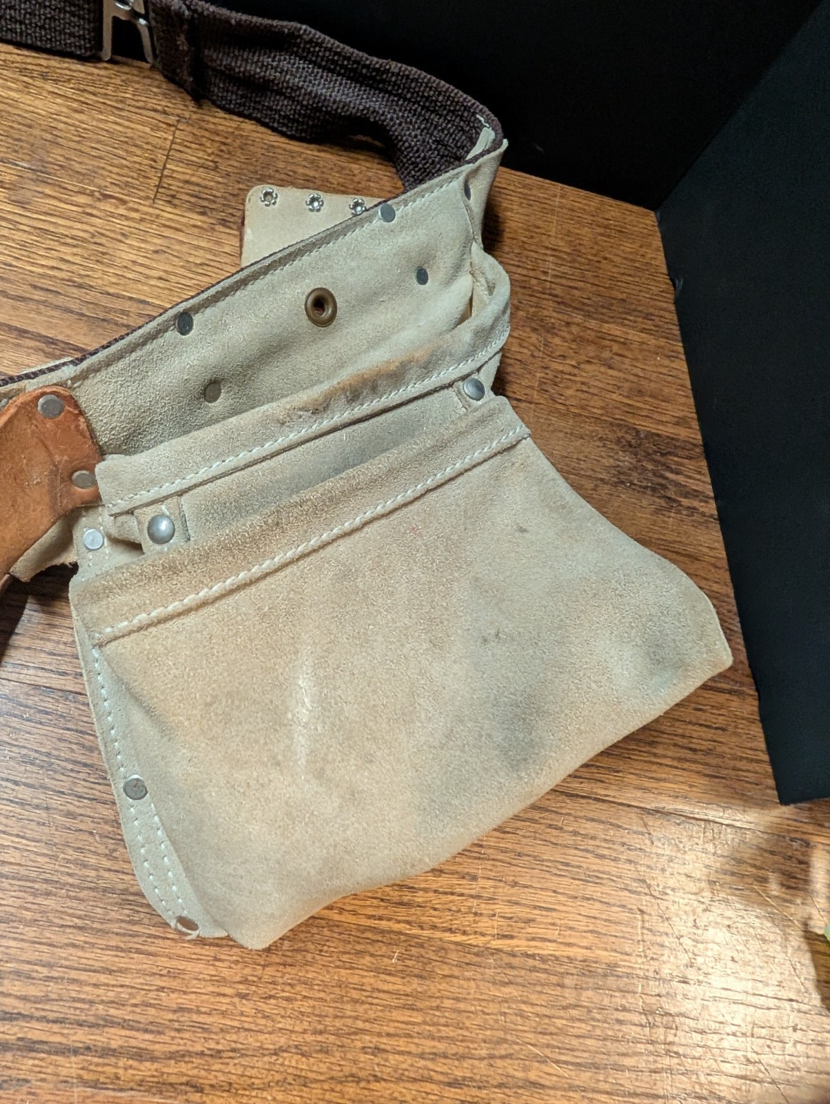Construction Carpenter LEATHER TOOL BELT Custom Craft CLC Tool # 427X Adjustable