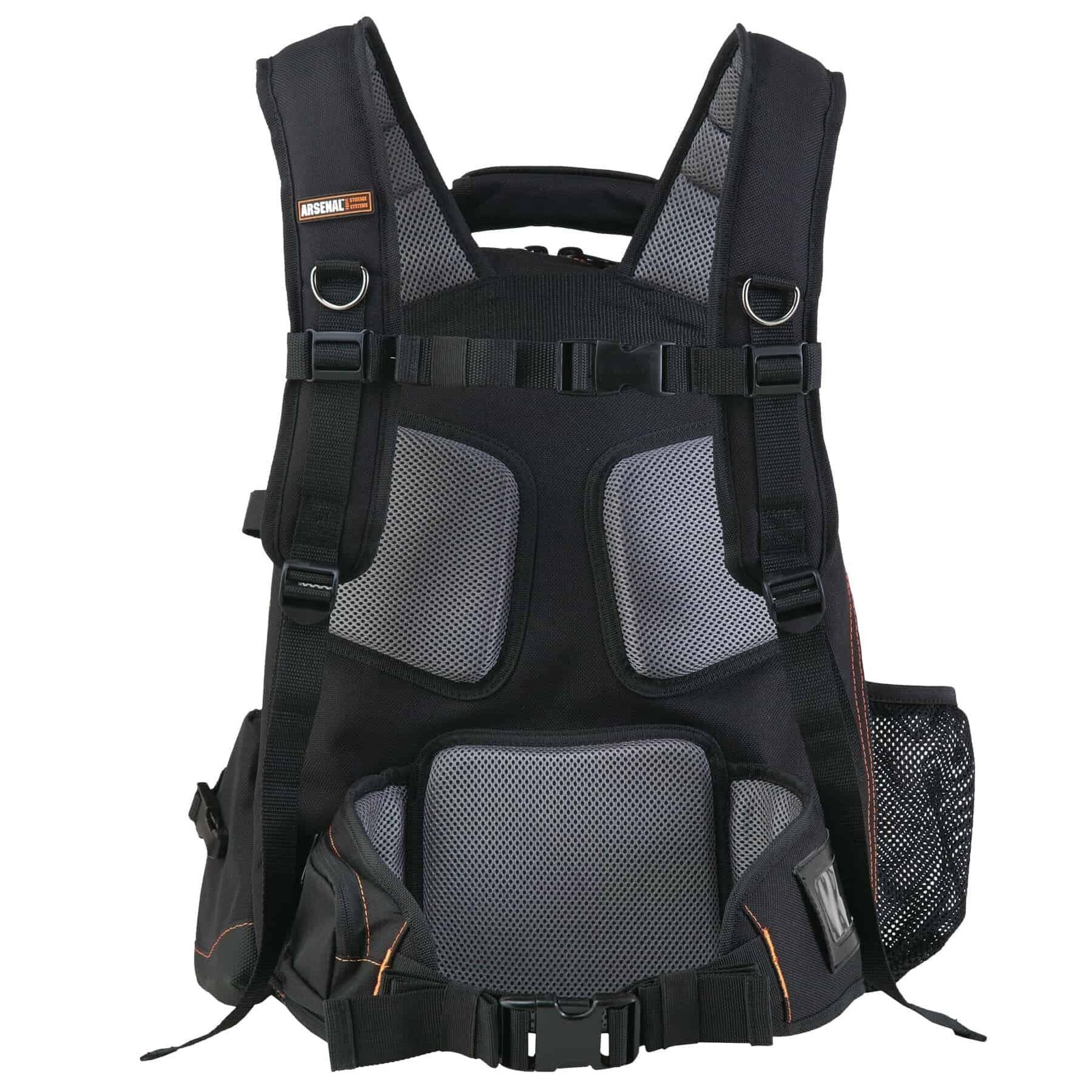 Arsenal 5843 Tool Backpack Dual Compartments,Black,Regular