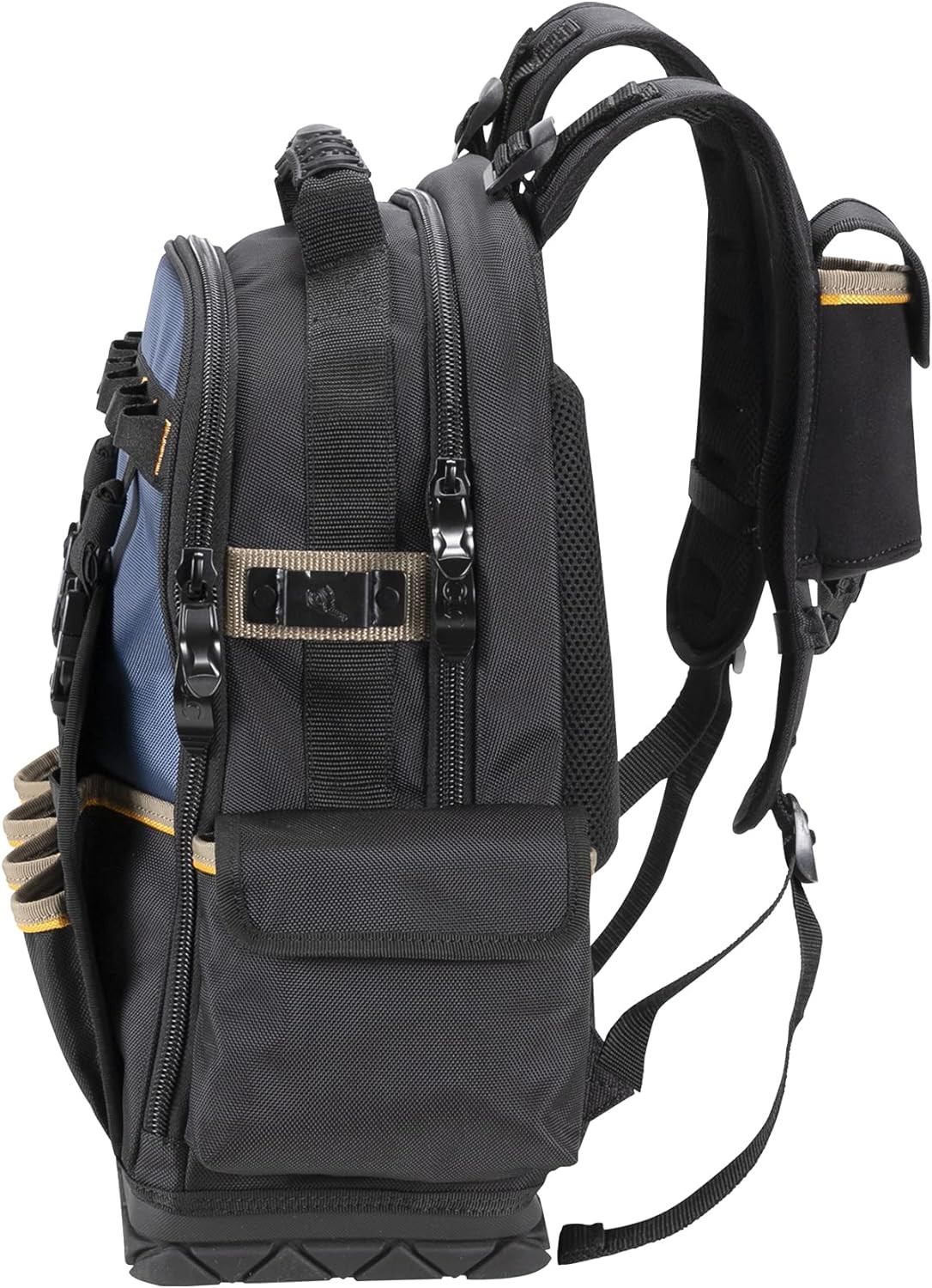CLC Work Gear PB1133 38 Pocket Molded Base Tool Backpack, Black/Blue