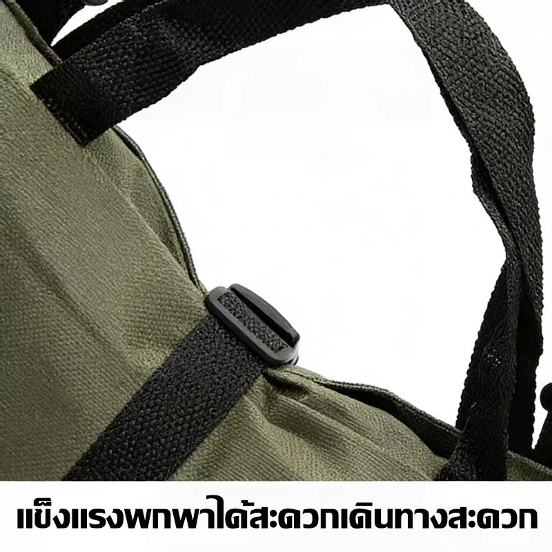 Portable Tool Roll Bag Oxford Multi Pocket Organizer Zipper Black Green