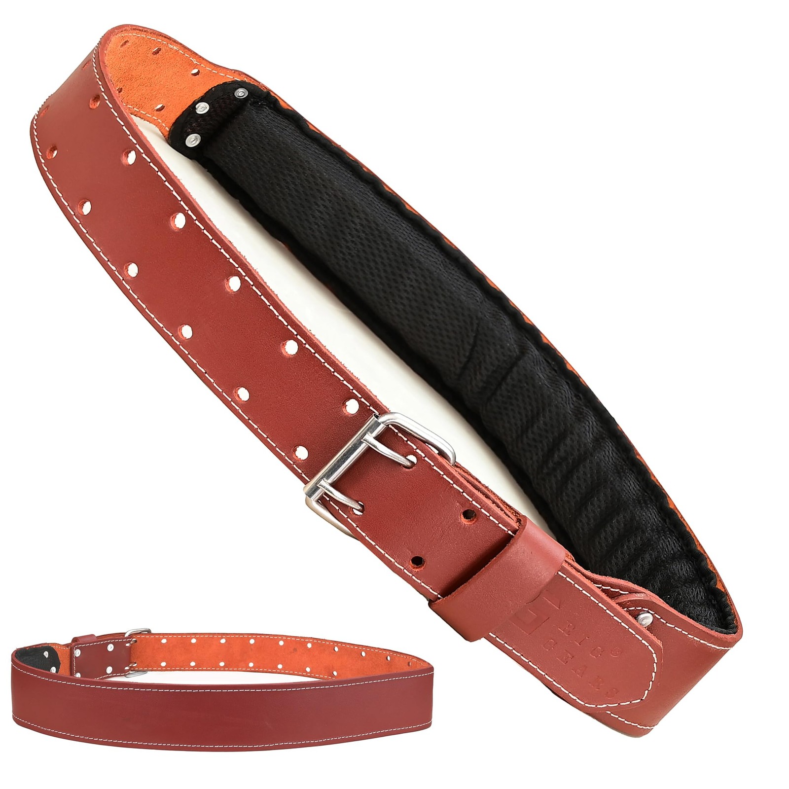 Leather tool belt for men grain leather work belts | 3 inch carpenter constar…