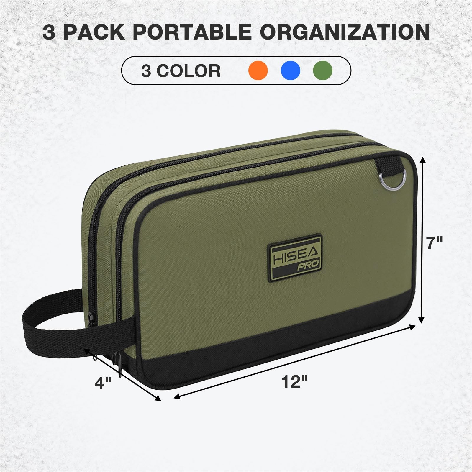 HISEA Small Tool Bag, 12 Inch Tool Pouch with 2 Compartments