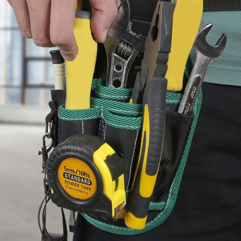 Electrician Tool Pouch with Adjustable Belt Tool Pouches for Convenient Carrying