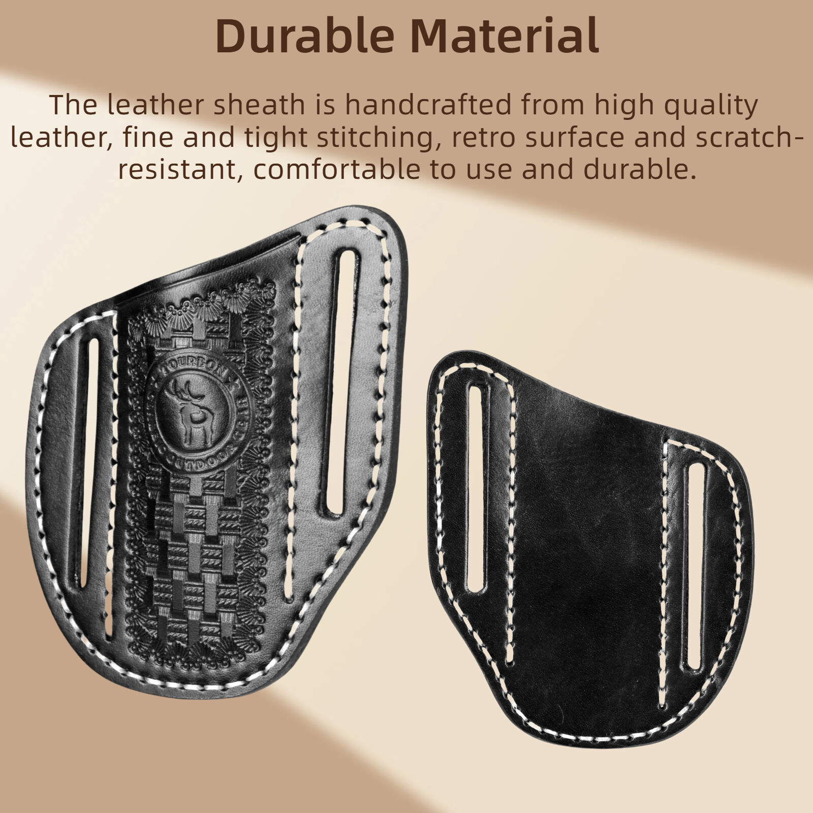 Tourbon Leather Pocket Knife Sheath EDC Belt Carry Pouch Folding Knives Case USA