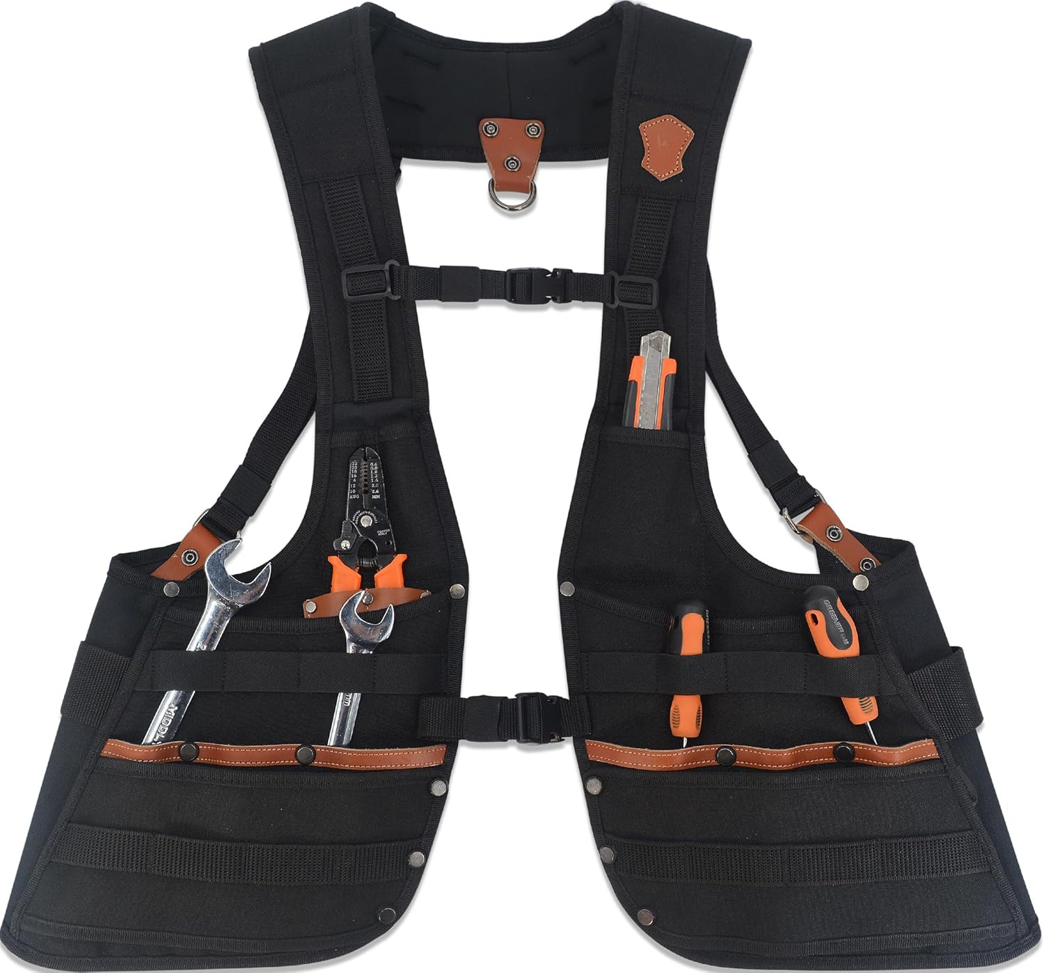 Top-G Construction Leather Tool Vest, Carpenter’S Tool Vest, Tools Vest Elect…