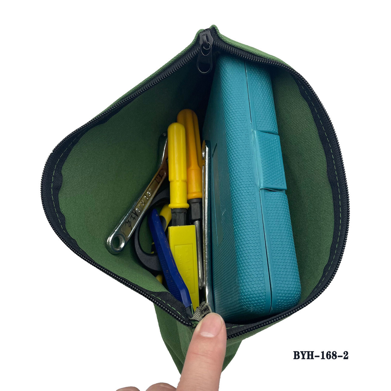 Heavy Duty Canvas Tool Bag with Metal Zipper Muti-Purpose Portable Waterproof