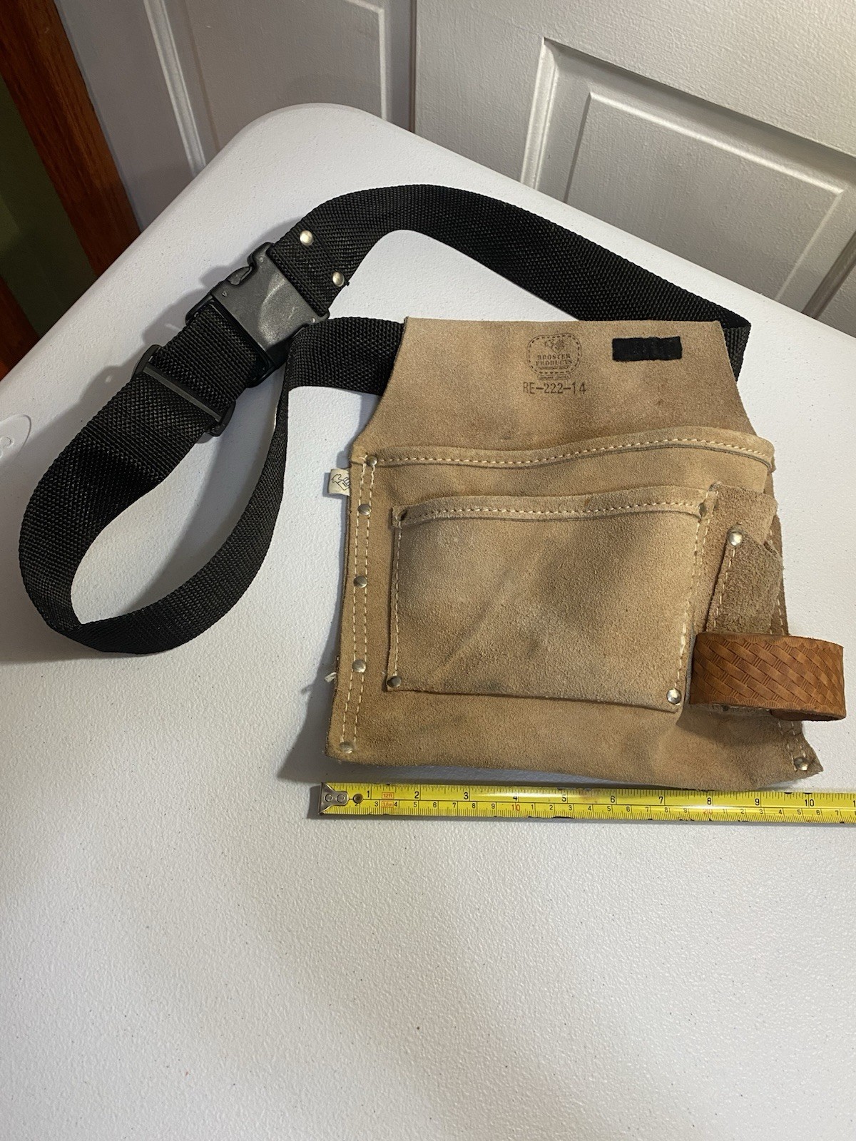 Rooster Leather RE-222-14 Carpenter’s Tool Belt w/ Pouches VTG