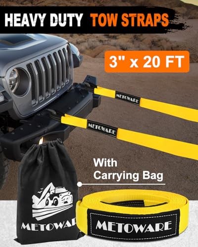 Heavy Duty Tow Strap Recovery Kit – 3″ x 20ft(35,000lbs) Tree Saver Winch