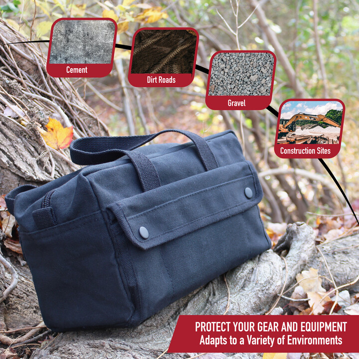G.I. Style Mechanic’s Tool Bag in Work Brown – Cotton Canvas Heavyweight Toolbag