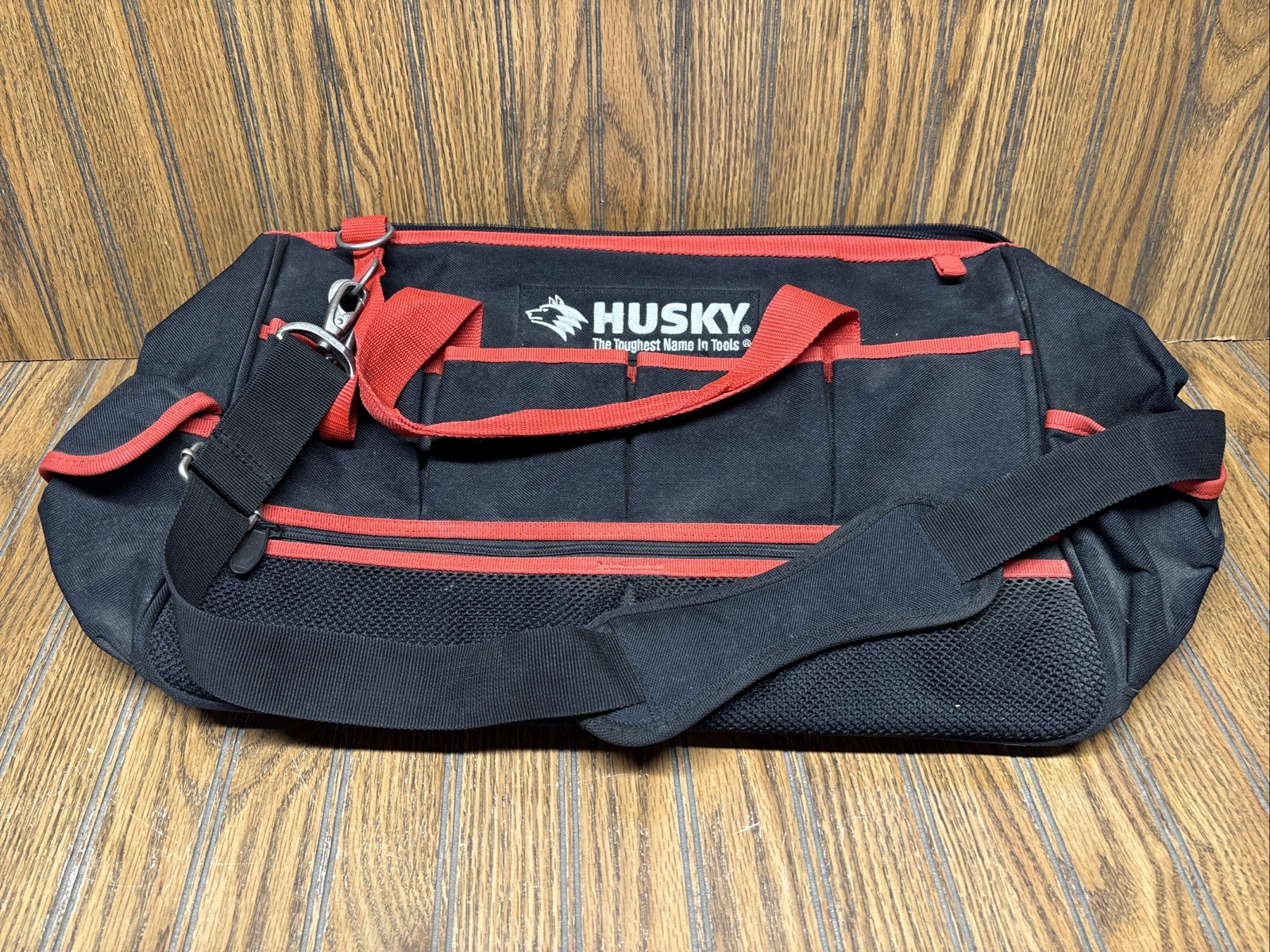 Husky Tech Tool Bag Heavy Duty Storage Organizer Large WR – 18x12x10 Semi Rigid
