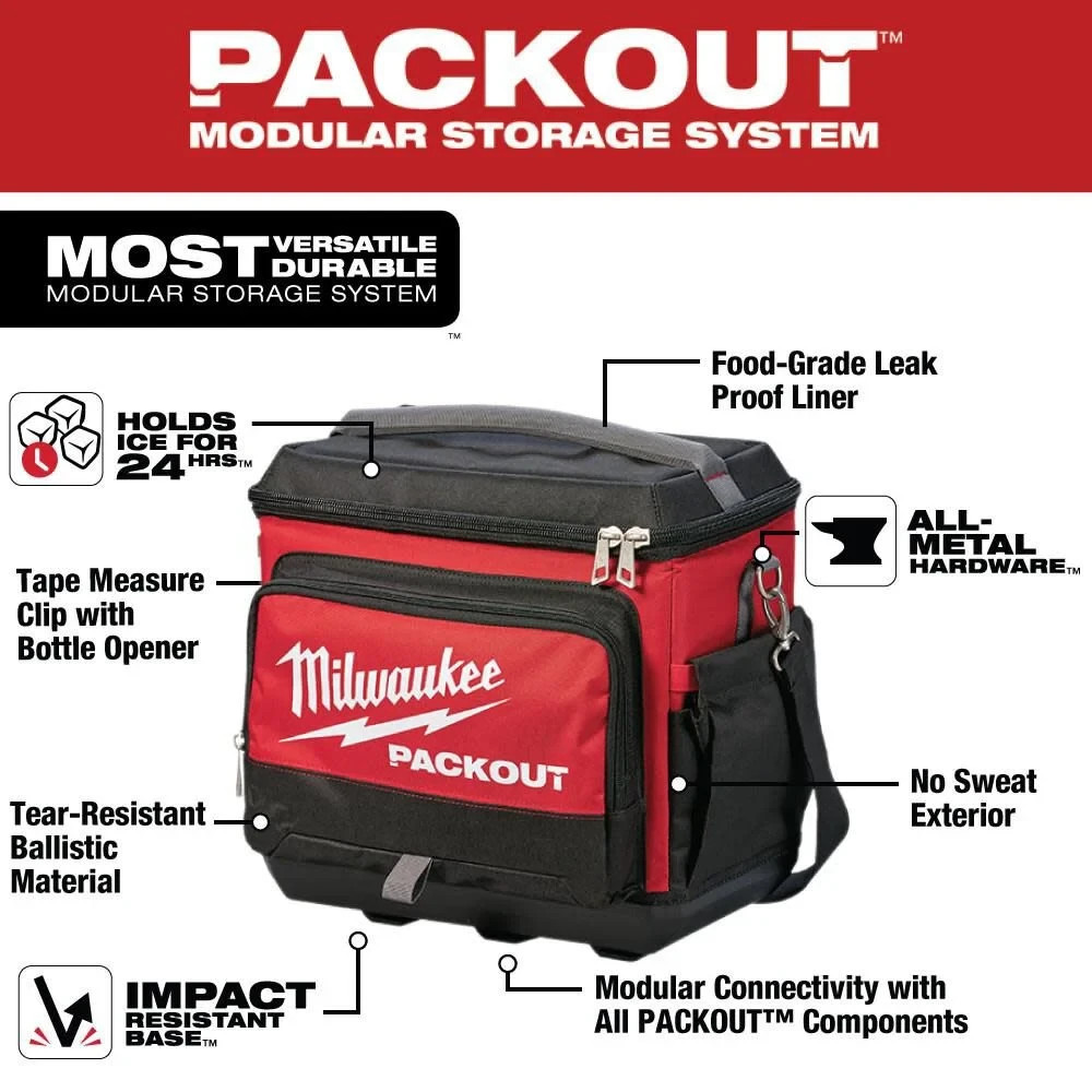 Milwaukee PACKOUT Cooler 48-22-8302 Modular Storage System 24-Hour Ice Retention