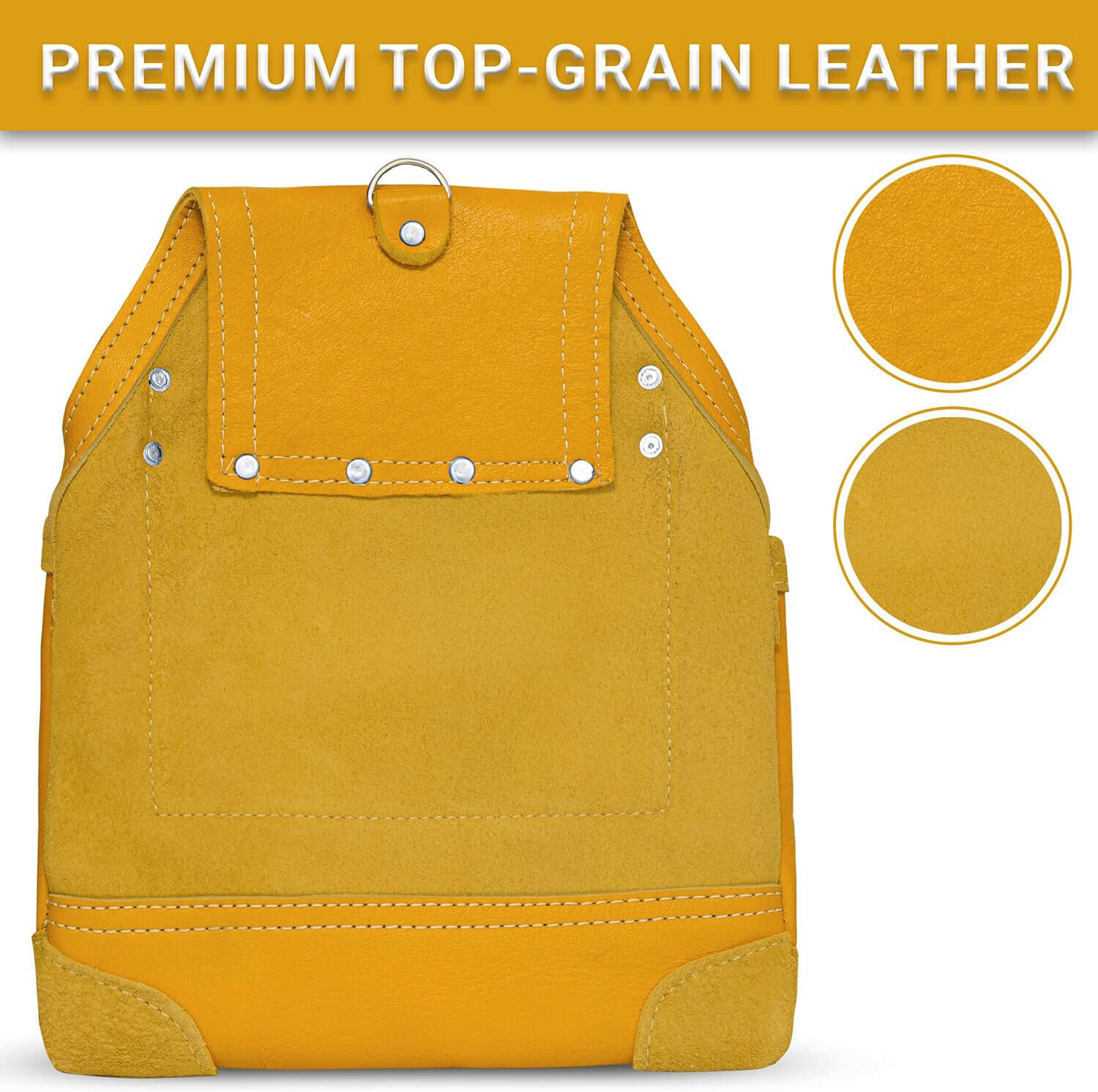 Leather Tool Pouch 10 Pocket Carpenters Electricians Framers Handyman Tool bag