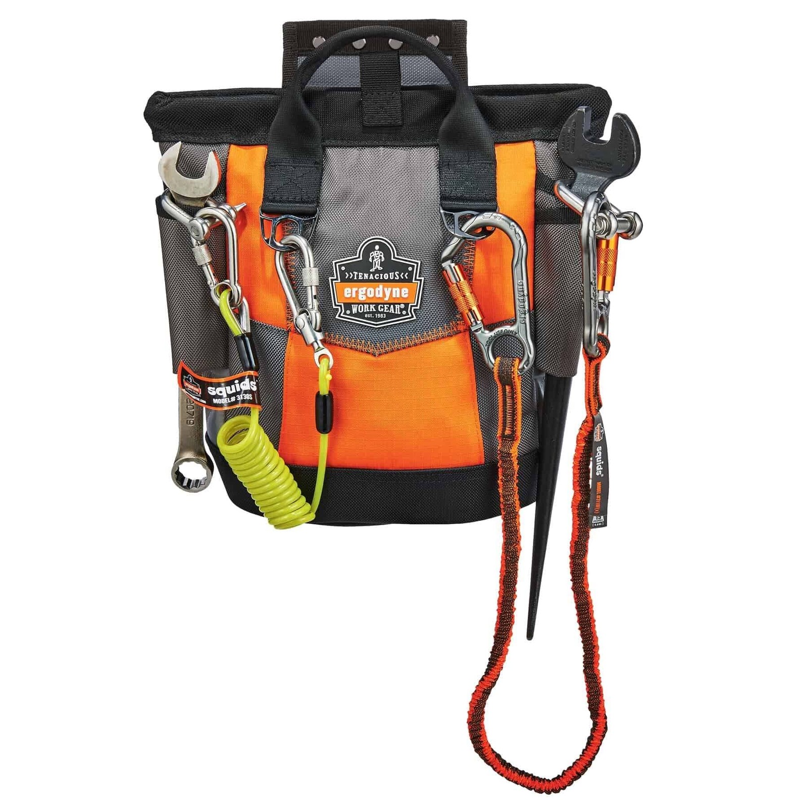 Arsenal 5527 Topped Tool Pouch with Snap-Hinge Closure, Size, Black , Orange