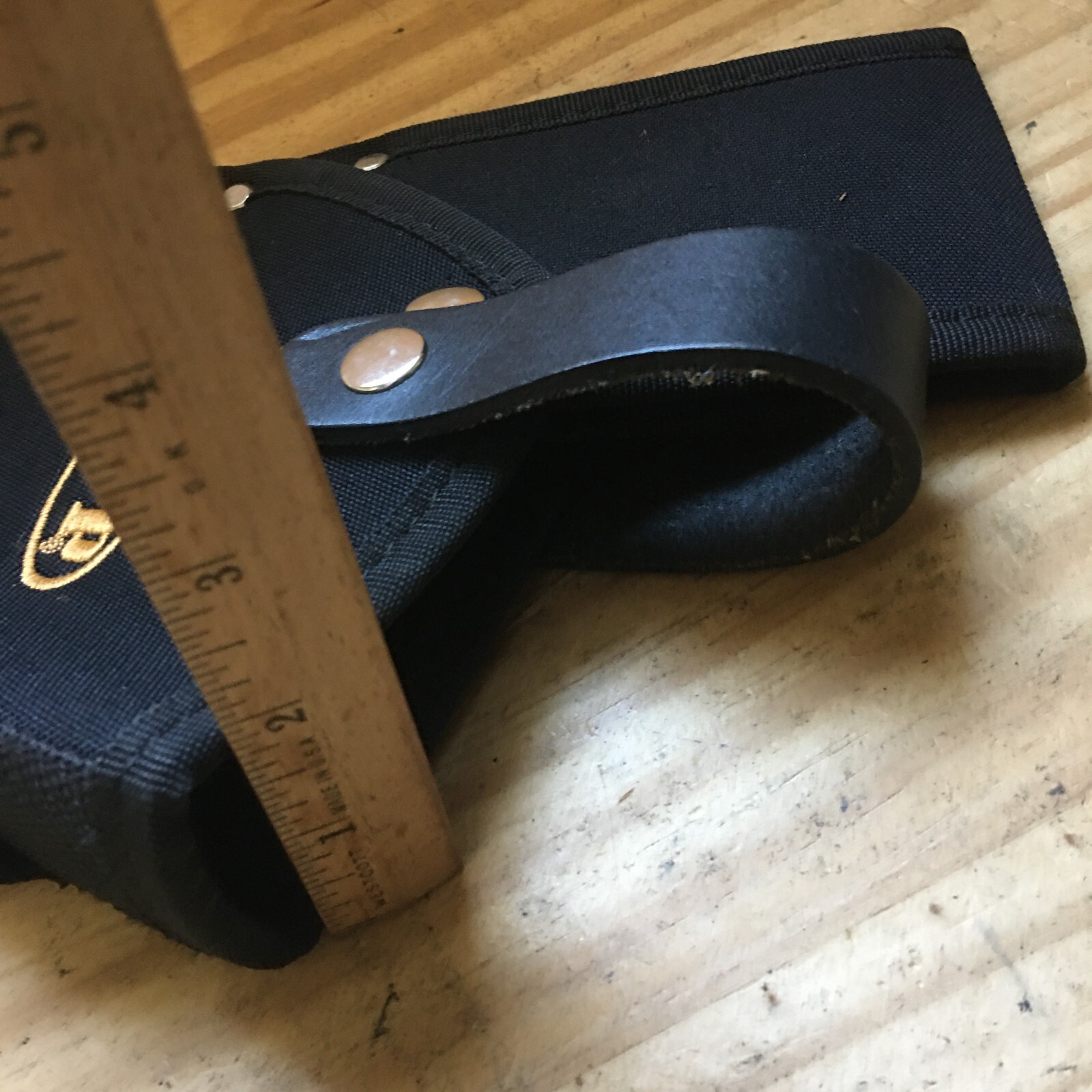 AWP Black Canvas and Leather Drill Bit Holster Holder Saddle Strap One Size