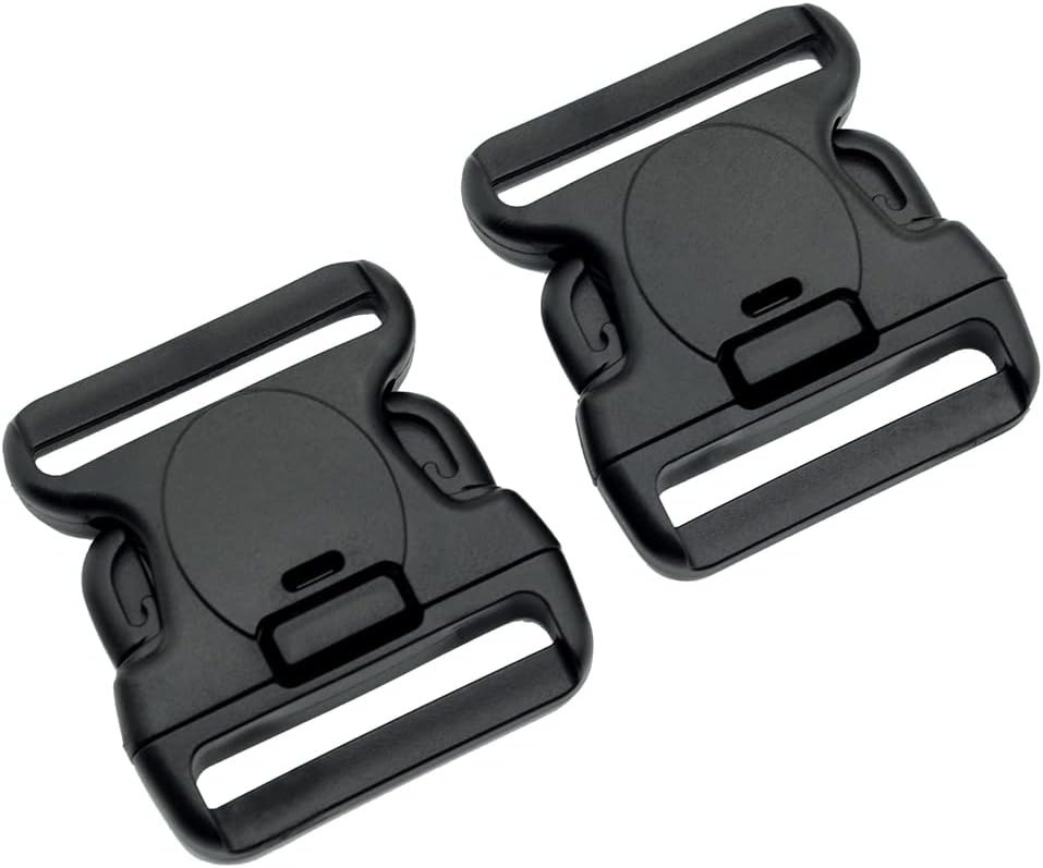 Durable 2-Pack Duty Belt Replacement Buckles – Triple Lock Design, Black Color